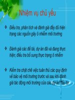 Báo cáo: Các giải pháp bảo vệ môi trường pptx