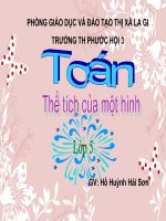 Toán 5. Thể tích một hình