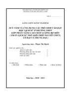 skkn sưu tầm và ứng dụng các trò chơi vào dạy học lịch sử thế giới ở các trường thpt, góp phần nâng cao chất lượng bộ môn