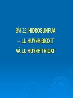 Hidrosunfua,lưu huỳnh dioxit, lưu huỳnh trioxit