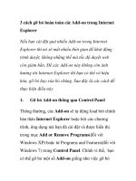 3 cách gỡ bỏ hoàn toàn các Add-on trong Internet Explorer pps