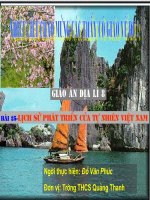 Bài 25 Lịch sử phát triển của tự nhiên Việt Nam