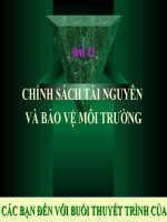 BAI 12: CHINH SACH TAI NGUYEN VA MOI TRUONG
