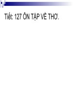 tiết 127: ÔN TẬP VỀ THƠ