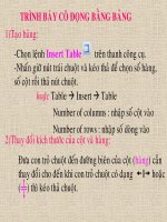 TRINH BAY CO DONG BANG bang