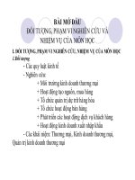 bài giảng kinh doanh thương mại - chương 1 những vấn đề cơ bản về kinh doanh thương mại