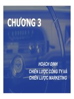 bài giảng chiến lược marketing - chương 3 hoạch định chiến lược công ty và chiến lược marketing
