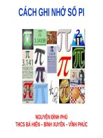 Cách nhớ số Pi: 3,14159265358.....