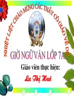 Tiết 53: Văn bản:Tiếng gà trưa (lớp 7)