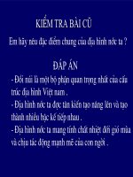 Tiet 35: bai 29- Dac diem cac khu vuc dia hinh