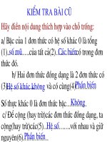 luyen tap don thuc dong dang