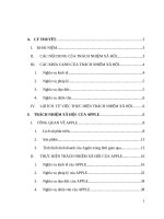 Báo cáo trách nhiệm xã hội, lý thuyết và thực tiễn tại tập đoàn apple