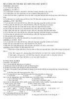 ĐỀ CƯƠNG ôn THI học kì i môn hóa học KHỐI 11