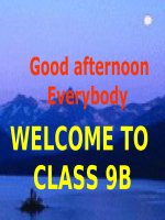 Tiết 54: Unit 9: NATURAL DISASTERS