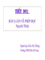 Tiết 101 - Bàn luận về phép học ( hay)