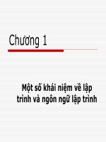 bài 1: khái niệm lập trình và ngôn ngữ lập trình