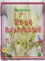 Tiết 60 - Bài 49: Bảo vệ sự đa dạng của thực vật