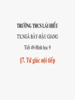 Bài 7 tứ giác nội tiếp