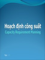 Bài giảng về hoạch định công suất