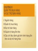 bài giảng kinh doanh thương mại - chương 3 quản trị mua hàng và dự trữ bán hàng
