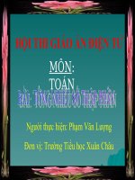 Tổng của nhiều số thập phân Toán 5