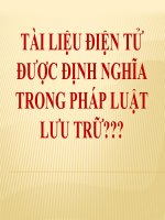 bài giảng lưu trữ tài liệu điện tử