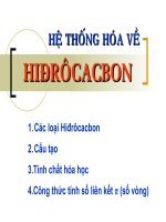 hệ thống hóa về hidrocacbon