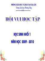 HỘI VUI HỌC TẬP LỚP 1 - HOẠT ĐỘNG CHÀO MỪNG 26.3.2010