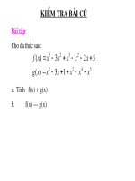 5 dạng luyện tập cho đa thức một biến