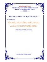 Tìm hiều hàm công thức mảng và các ứng dụng mở rộng