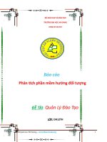 Báo cáo quản lý đào tạo