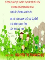 làm quen chữ cái b,d,đ