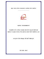 luận văn thạc sỹ kỹ thuật nghiên cứu công nghệ chuyển mạch mềm di động và khả năng ứng dụng cho viễn thông lào