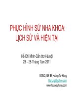 Bài giảng Phục hình sứ nha khoa: Lịch sử và hiện tại  Bác sĩ Hoàng Tử Hùng