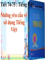 những yêu cầu sử dụng tiếng việt