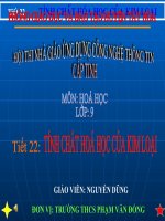 Tính chất hóa học của Kl