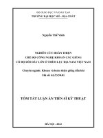 luận án tiến sĩ kỹ thuật nghiên cứu hoàn thiện chế độ công nghệ khoan các giếng có độ dời đáy lớn ở thềm lục địa nam việt nam