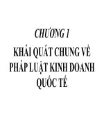 bài giảng pháp luật kinh doanh quốc tế - chương 1 khái quát chung về pháp luật kinh doanh quốc tế