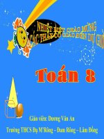 BẤT PHƯƠNG TRÌNH BẬC NHẤT MỘT ẨN - ĐS 8