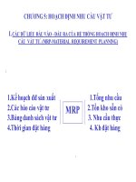 bài giảng quản trị sản xuất - chương 5 hoạch định nhu cầu vật tư