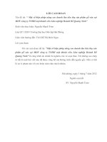 đề tài nghiên cứu khoa học một số biện pháp nâng cao doanh thu tiêu thụ sản phẩm gỗ ván sợi mdf công ty tnhh một thành viên lâm nghiệp hoành bồ quảng ninh