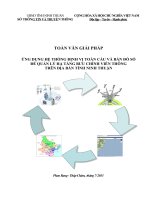 ĐỀ TÀI ỨNG DỤNG HỆ THỐNG ĐỊNH VỊ TOÀN CẦU VÀ BẢN ĐỒ SỐ ĐỂ QUẢN LÝ HẠ TẦNG BƯU CHÍNH VIỄN THÔNG TRÊN ĐỊA BÀN TỈNH NINH THUẬN