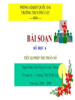 tiet 82 Phép trừ phân số