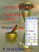Bài 18 - Các công cụ hỗ trợ soạn thảo