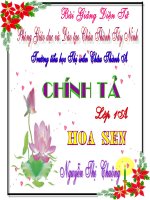 Chính tả lớp 1. Bài HOA SEN