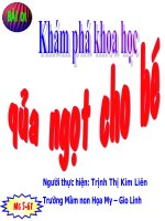 Bài: Khám phá khoa học - Quả ngọt của bé