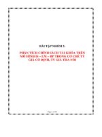 phân tích chính sách tài khóa trên mô hình is – lm – bp trong cơ chế tỷ giá cố định, tỷ giá thả nổi