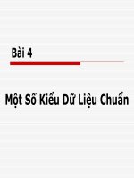 bài 4:một số kiểu dữ liệu chuẩn