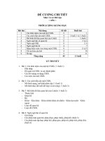 Đề cương môn cơ sở dữ liệu