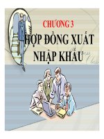 bài giảng quản trị ngoại thương - chương 3 hợp đồng xuất khẩu